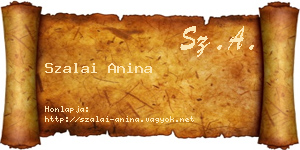 Szalai Anina névjegykártya